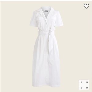 NWT J Crew patch-pocket cotton poplin shirt dress